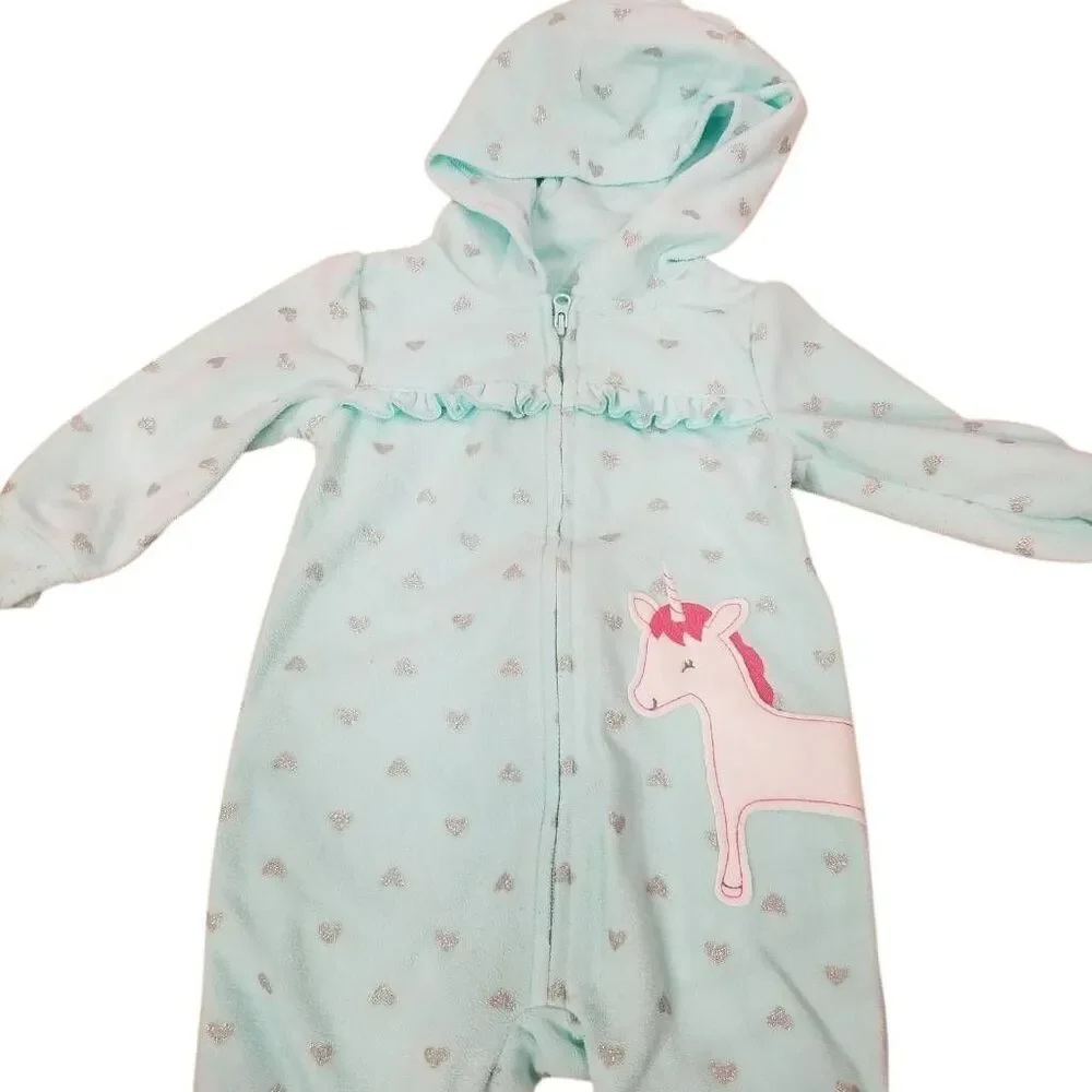 Carters unicorn footed onsie 12 months